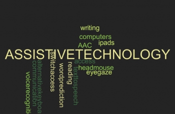 Assistive technology word cloud.