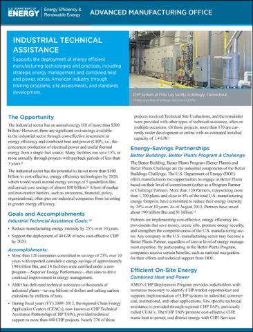 Thumbnail image of the cover of the linked fact sheet about the AMO Technical Assistance Activities