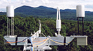 Diode laser sensors on a weather tower in Vermont.