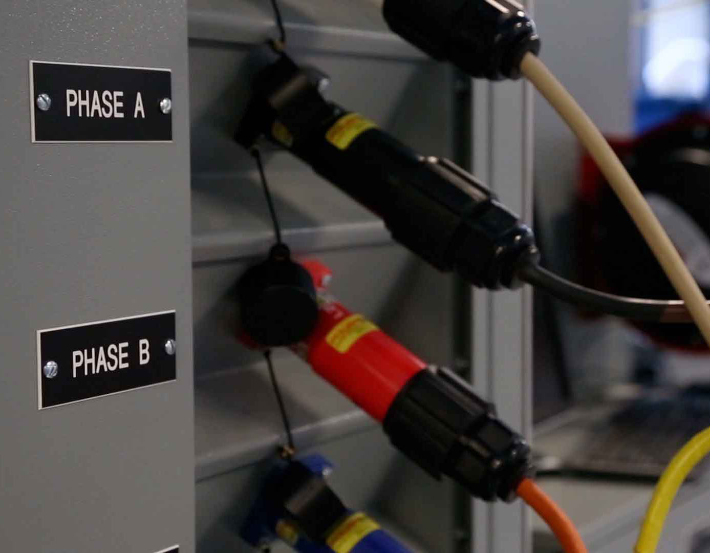 Photo of power hardware in a laboratory