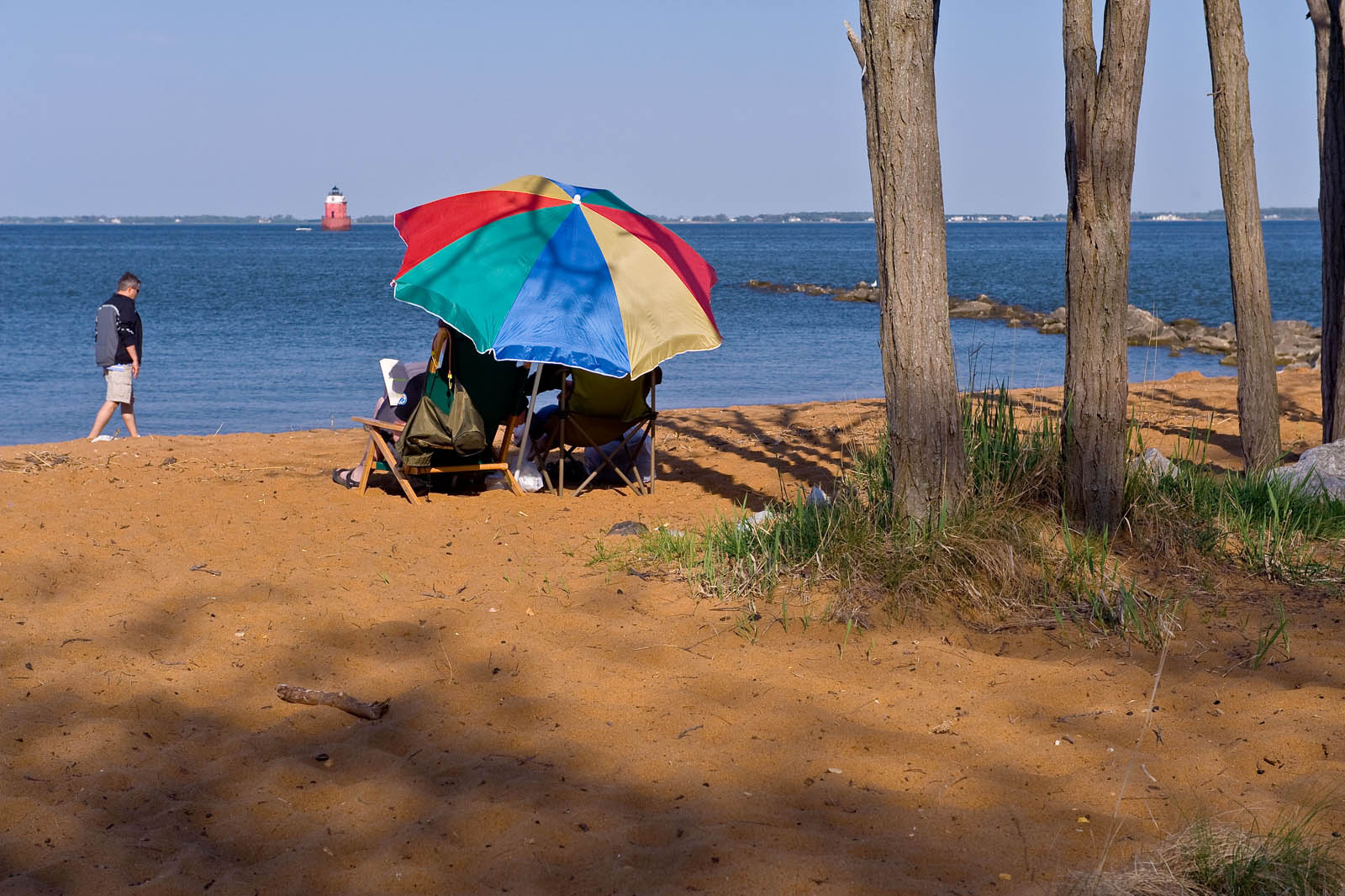 Enjoying a day at the beach