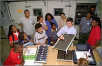 Students learn about solar energy.