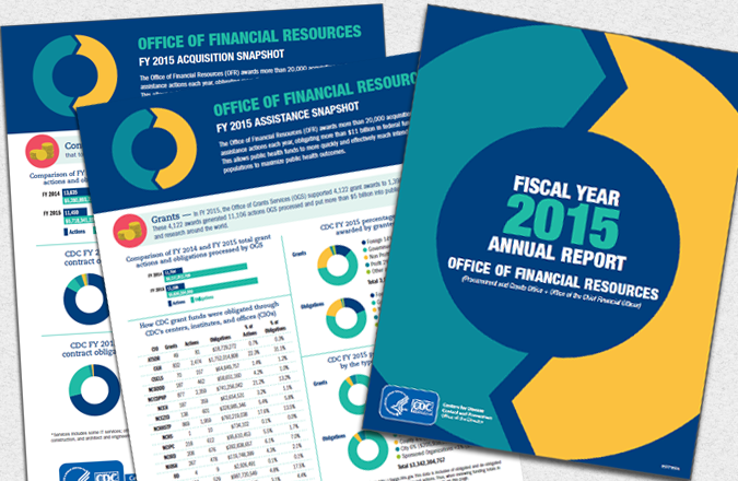 FY 2015 Annual Report cover and snapshots