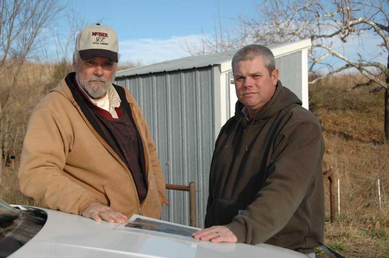 Ron McBee (left) and Resource Conservationist Tim Viertel (right)