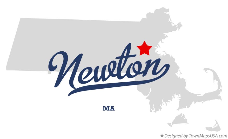 Newton map courtesy townmapsusa.com via creative common license