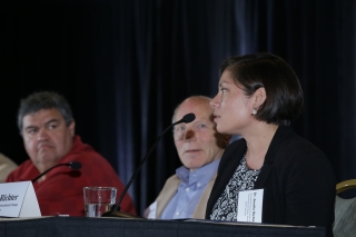 Professor Richter speaking at the consent-based siting meeting in Tempe.