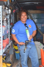 The Rocky Mountain Youth Corps' Jasmine Ramero found a new career in weatherization with help from the Energy Department.| Photo courtesy of Rocky Mountain Youth Corps.