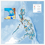 Map of the Republic of the Philippines Wind Speed at 100m