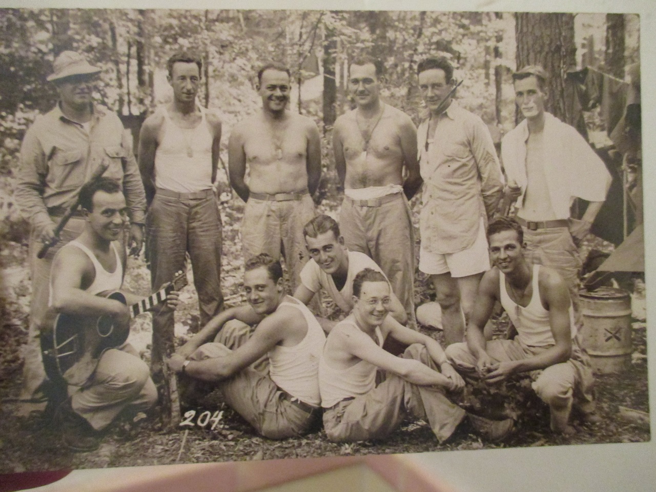 Retired Army Master Sgt. Thomas V. Panettiere Sr., from the Bronx in Hawaii, several months after the Pearl Harbor attack with his unit (he's the one holding the guitar). He was one of the millions of Soldiers, Sailors and Marines who were in Hawaii during World War II, on their way to various island campaigns in the Pacific. He didn't discuss the war much with his son, Thomas V. Panettiere Jr., so it is not clear what unit he was with. This photo has never been published. Photo Credit: Courtesy of Thomas V. Panettiere Jr. 