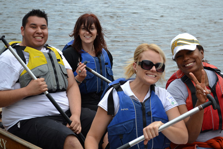 External Affairs Staff Paddling. Photo by Tina Shaw/USFWS