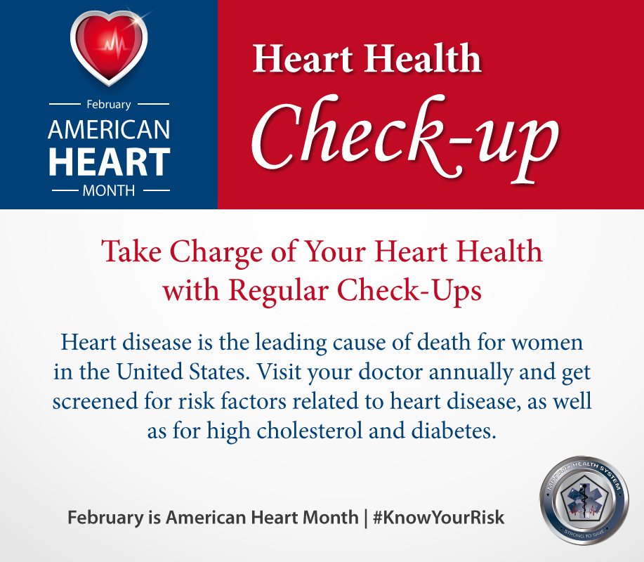 Infographic for Heart Health Month about Regular Checkups