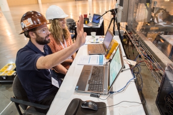 Wind tunnel testing judges.