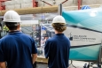 Competitors test their turbines in a wind tunnel at the Collegiate Wind Competition 2015, held at the National Renewable Energy Laboratory's National Wind Technology Center just south of Boulder, Colorado. (Photo by Dennis Schroeder / NREL)