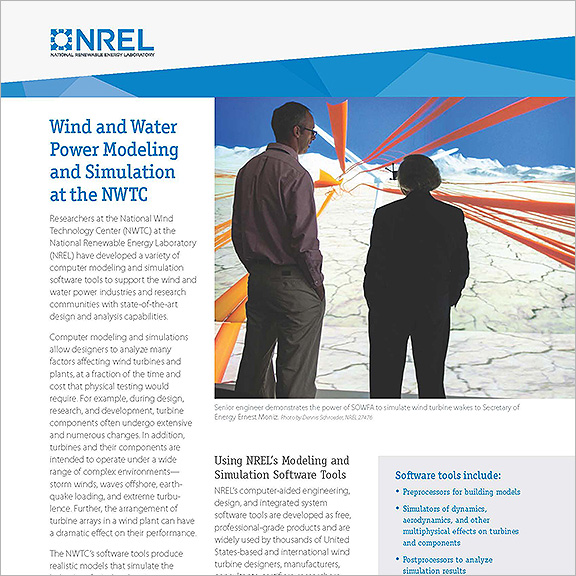 Wind and Water Power Modeling and Simulation at the NWTC thumbnail