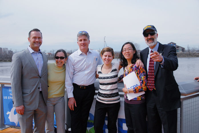 The team of EPA employees who have been working behind the scenes on the proposal to clean up the Passaic River. 