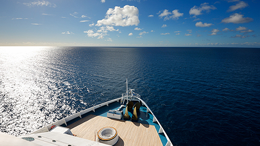 view of ocean from cruise ship