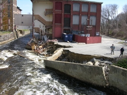 Damage on riverbanks due to 2010 Flood