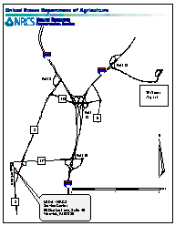 Click to enlarge map of directions to USDA service center in PDF