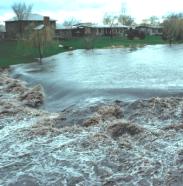 Photo of flooding that the EWP Program can help prevent.