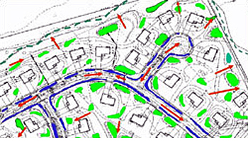 Drawing of a LID site design