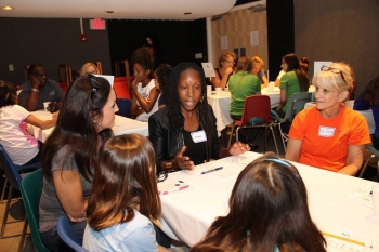 A Mentoring Table at the West Palm Beach STEM Cafe