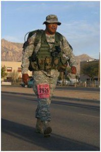 Staff Sgt. Giovanni Pascasio participated in a “Death March” in White Sands, N.M. in 2009.