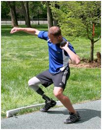 SGT Rob Brown practicing shot put