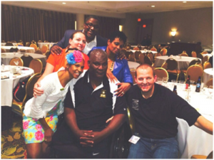 AW2 long-serving staff member Charles Williams, pictured in the back, and his family attended an event in Wash., D.C. with former AW2 Director COL Greg Gadson.