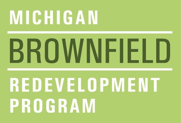 Graphic with text that reads Michigan Brownfield Redevelopment Program