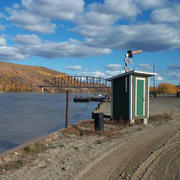 Gaging station on the Tanana River at Nenana, Alaska