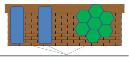 Figure 1. Artist concept cellular antenna panels applied to a concrete barrier. Image by Arthur R. DeLeon.