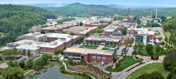 An aerial view of the Oak Ridge National Laboratory campus.