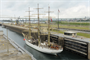 Tall Ship passing through the Soo Locks