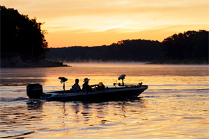 Lake Shelbyville at sunset
