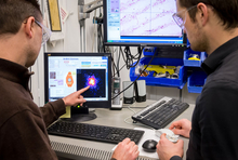 Argonne researchers are the first to capture the formation of nanomaterial defects in near-real time. Their work will help other researchers model the behavior of materials, a step that is key to engineering stronger, more reliable materials. (Image by Mark Lopez/Argonne National Laboratory.)