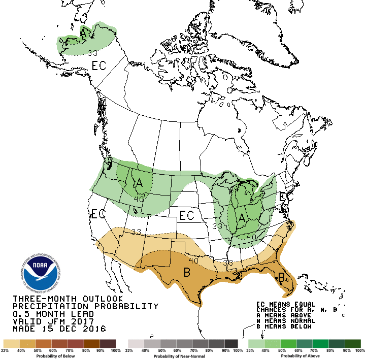 Latest 90 Day Precipitation Outlook