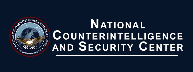 National Counterintelligence and Security Center (NCSC) Banner