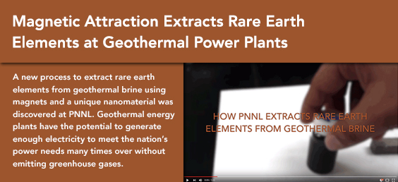 Magnetic Attraction Extracts Rare Earth Elements at Geothermal Power Plants