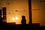 'A total solar eclipse captured in 2012 at the National Solar Test Facility located at Sandia National Laboratories in Albuquerque, New Mexico. The annular eclipse is reflected on some of the 212 computer-controlled mirrors called heliostats. | Photo by @[135381669839242:274:Sandia National Labs]'