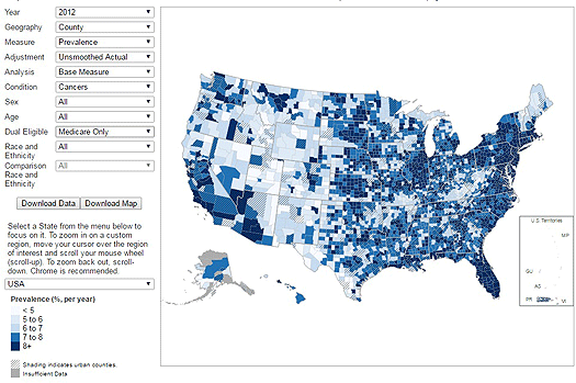 The Mapping Medicare Disparities (MMD) Tool is a user friendly way to explore and better understand disparities in chronic diseases.