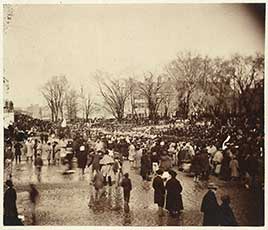 Crowd at Lincoln's second inauguration, March 4, 1865