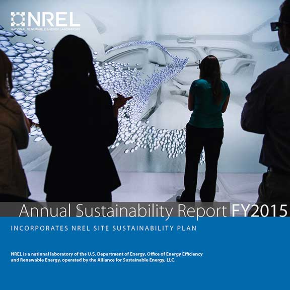 The cover of NREL's Annual Sustainability Report.