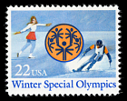 22c Winter Special Olympics single,  Date: 1980s