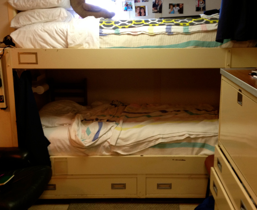 Bunks in our stateroom