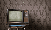 Image of a old style TV set.