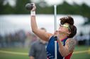 Staff Sgt. Sebastiana Lopez Arellano, a member of the U.S. team, competes in the shotput event during the 2016 Invictus Games in Orlando, Fla., May 10, 2016. Lopez lost her right leg and suffered several other injuries in a motorcycle crash in 2015. She now uses sports and fitness as part of her physical and occupational therapy regimen. (Defense Department photo/EJ Hersom)