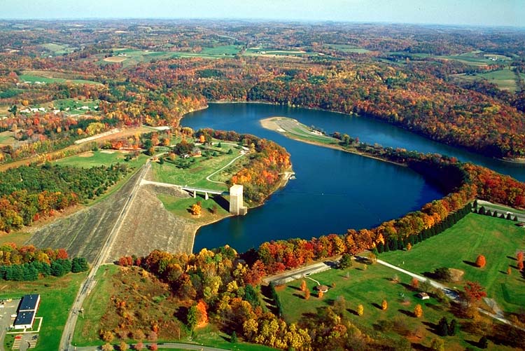 Aerial view of Crooked Creek Lake