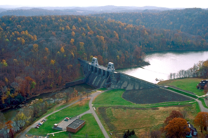 Aerial view of Loyalhanna Lake