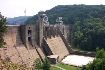 View of Mahoning Creek Lake dam