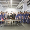 Pritzker with BMW apprentices
